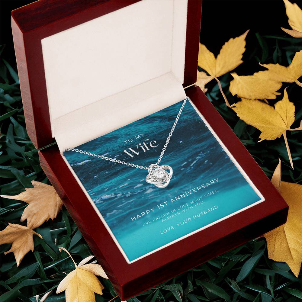 1 Year Anniversary Gift For Wife 1 Year Anniversary Gifts 1 Year Wedding Anniversary Gift Ideas 1St Wedding Anniversary Gift F Love Knot Necklace
