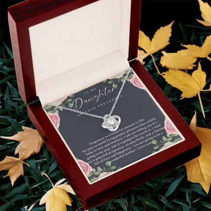 Pregnancy Gift For Daughter Baby Shower Gift Mom To Be Gift Pregnant Daughter Gift From Mom New Mom Expecting Mom Gift Expe Love Knot Necklace