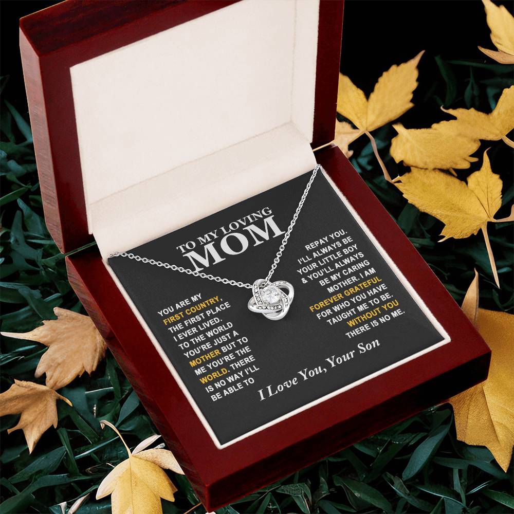 Mom - Forever Grateful - Ne Love Knot Necklace