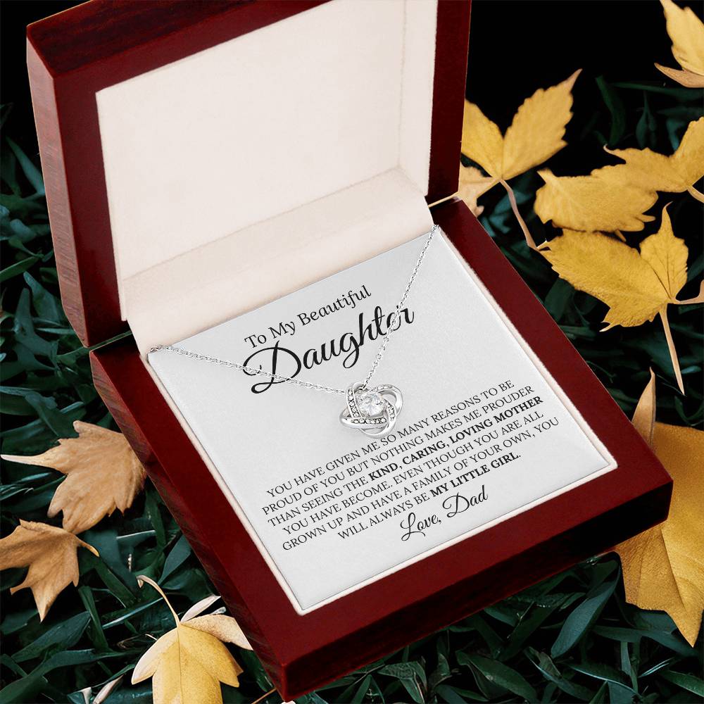 Heartfelt Mother's Day Gift For Daughter 2 Love Knot Necklace