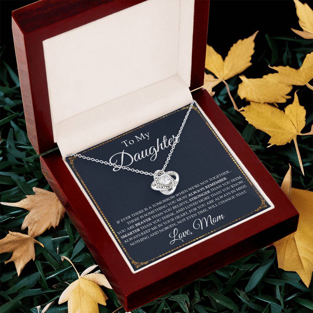 To My Daughter Necklace Gift For Daughter From Mom Daughter Gift From Mom Daughter Birthday Unique Grown Up Da Love Knot Necklace