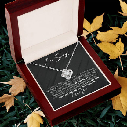 I'm Sorry Love Knot Necklace