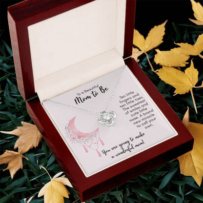 Expecting Mom Mothers Day Gift New Mom Necklace Jewelry Gift For First Mothers Day Push Jewelry Gift 1 Love Knot Necklace