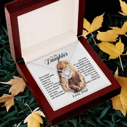 Daughter - Daddy's Little Girl - Love Knot Necklace