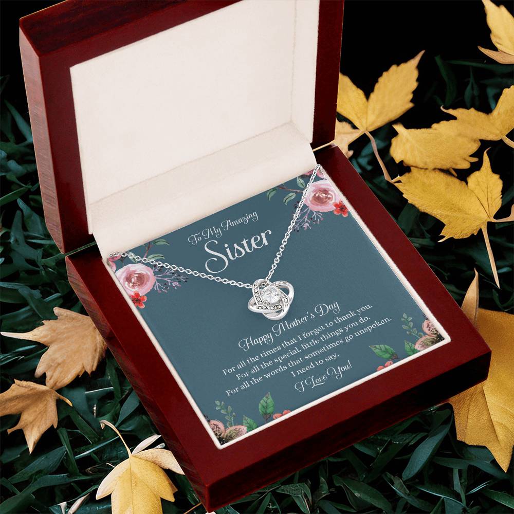 Mothers Day Gift For Sister Sister Mothers Day Gift Sister Necklace Gift On Mothers Day Sentimental Mothers Day Gift For Sister Jewelry 1 Love Knot Necklace