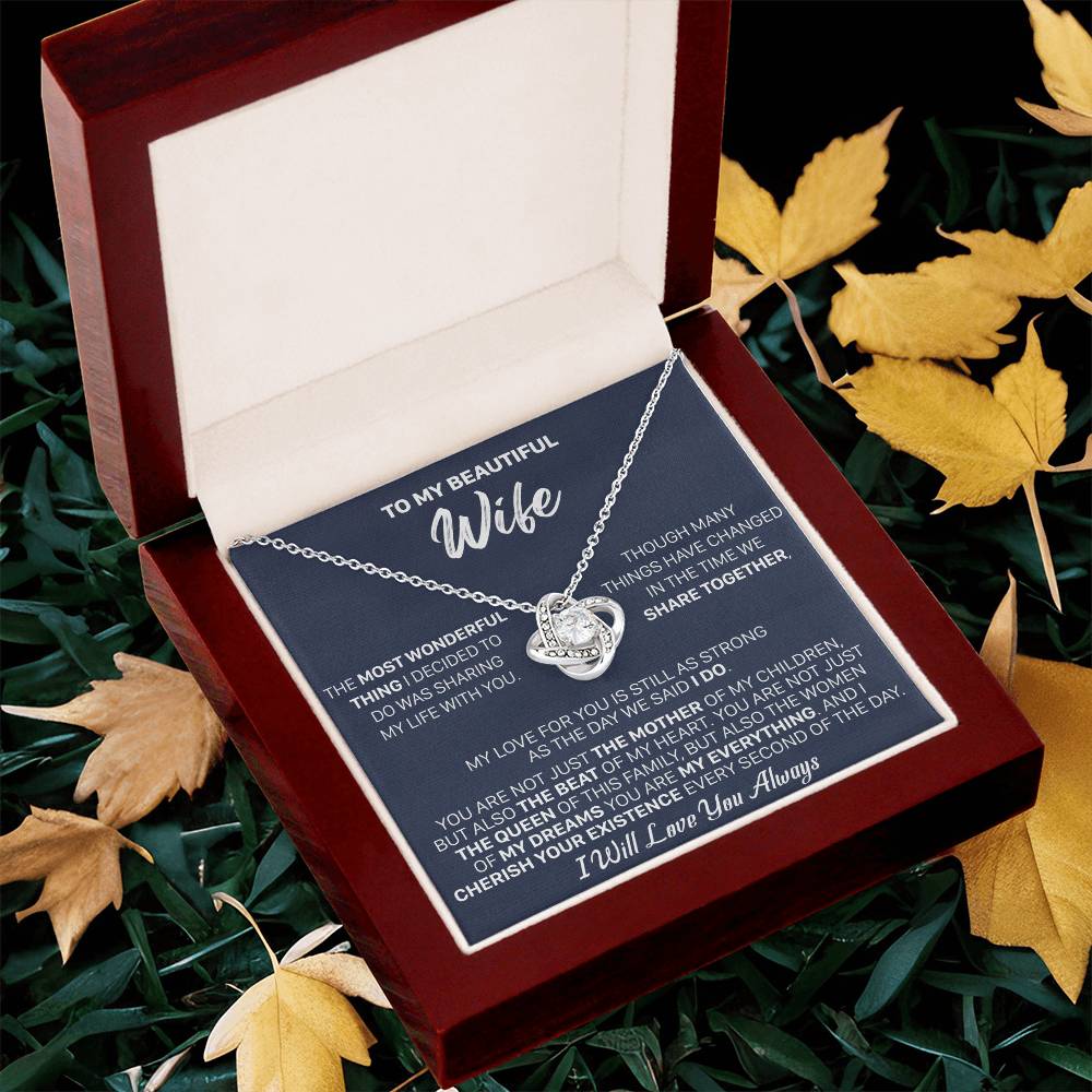 Gift For Wife - Lux I Do The Mother Love Knot Necklace Love Knot Necklace