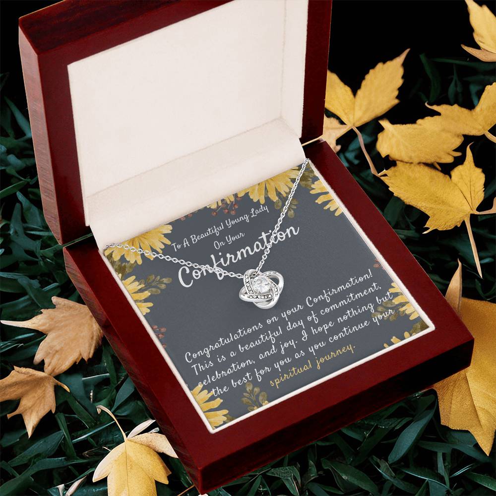 Confirmation Gift For Girls Confirmation Granddaughter Goddaughter Confirmation Confirmation Gift Ideas For Girls Catholic Confirmation Love Knot Necklace