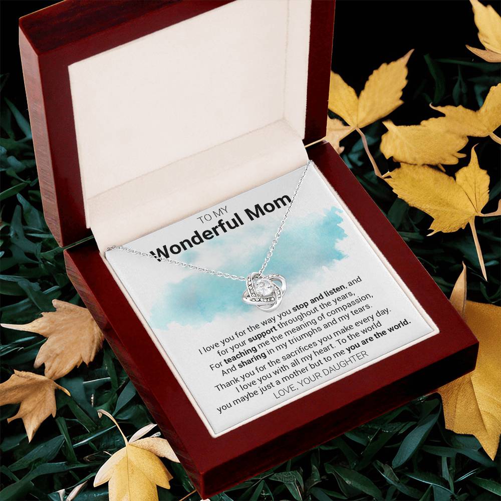 Gift For Mom - Your Support - Love Knot Love Knot Necklace