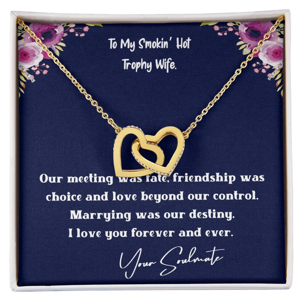 Marrying Was Our Destiny Interlocking Hearts Necklace