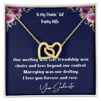 Marrying Was Our Destiny Interlocking Hearts Necklace