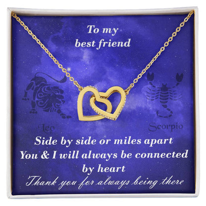 Leo To Scorpio Best Friend Interlocked Hearts Necklace Interlocking Hearts Necklace