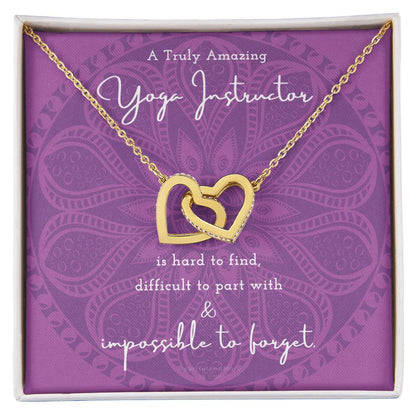Gift For Yoga Instructor Yoga Instructor Appreciation Gift A Truly Amazing Yoga Instructor Gift Interlocking Hearts Necklace