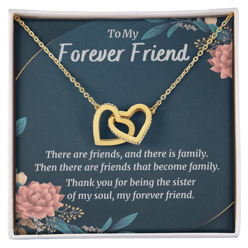 My Forever Friend - Hearts Necklace Interlocking Hearts Necklace