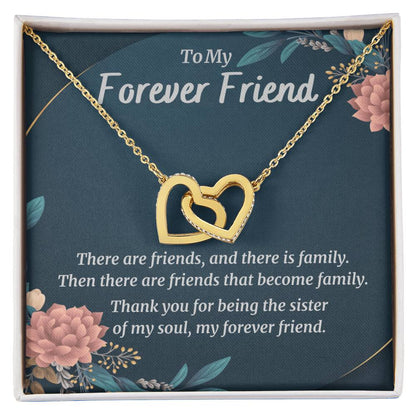 My Forever Friend - Hearts Necklace Interlocking Hearts Necklace