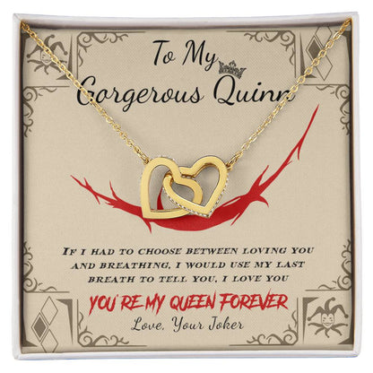 To My Gorgerous Quinn Interlocking Hearts Necklace