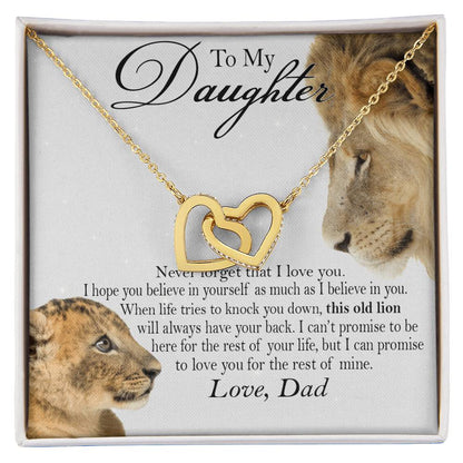This Old Lion Will Always Have Your Back.Limited Stock Interlocking Hearts Necklace