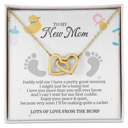 Lots Of Love From The Bump Interlocking Hearts Necklace