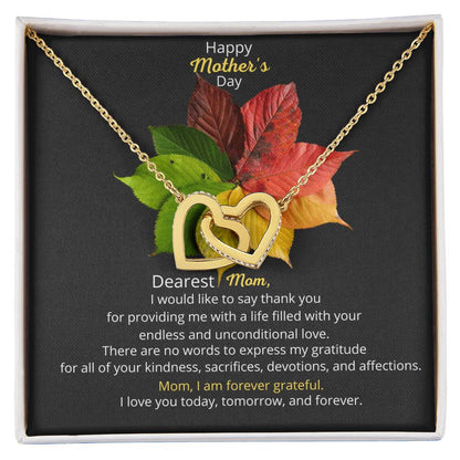 Gift For Mom Interlocking Hearts Mother'S Day Gift Birthday Gift For Mom Interlocking Hearts Necklace