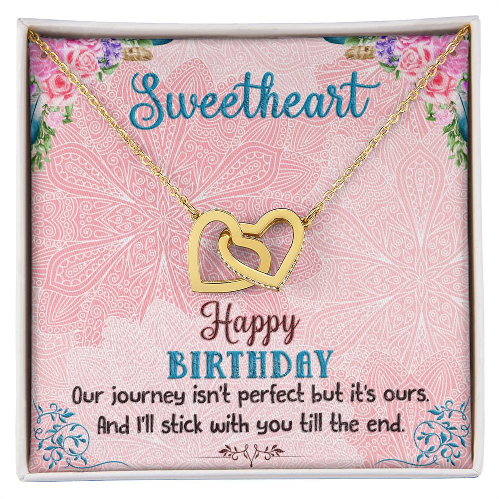 Gift For Her - Sweetheart Birthday Necklace Interlocking Hearts Necklace