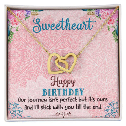 Gift For Her - Sweetheart Birthday Necklace Interlocking Hearts Necklace