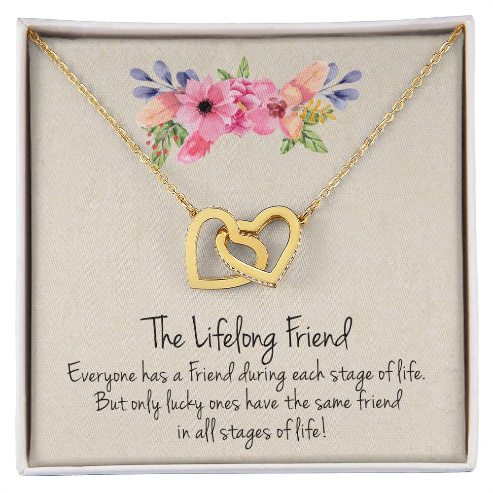 The Lifelong Friend Interlocking Heart Necklace Best Friend Gift Bff Gift Interlocking Hearts Necklace