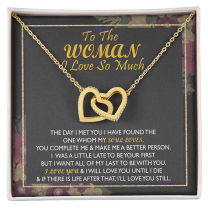 To The Woman I Love - Interlocking Hearts - Interlocking Hearts Necklace