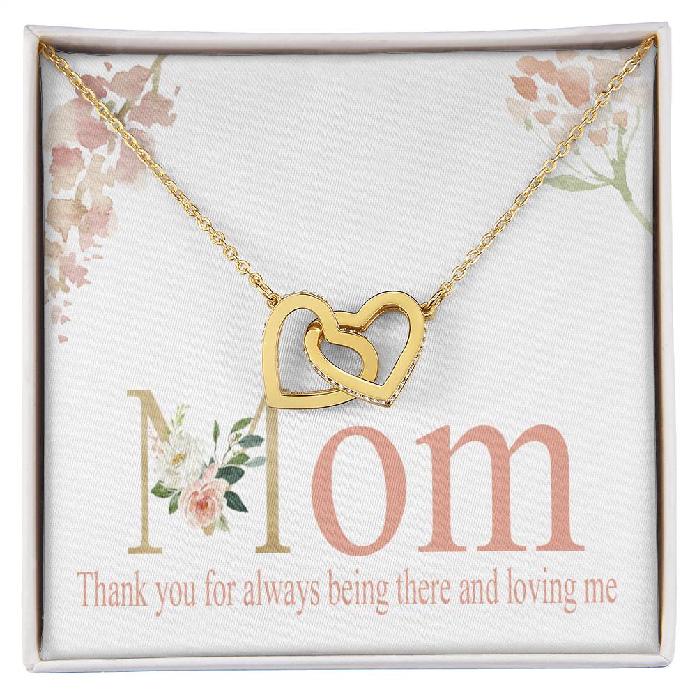 Mom Necklace Interlocking Hearts Necklace