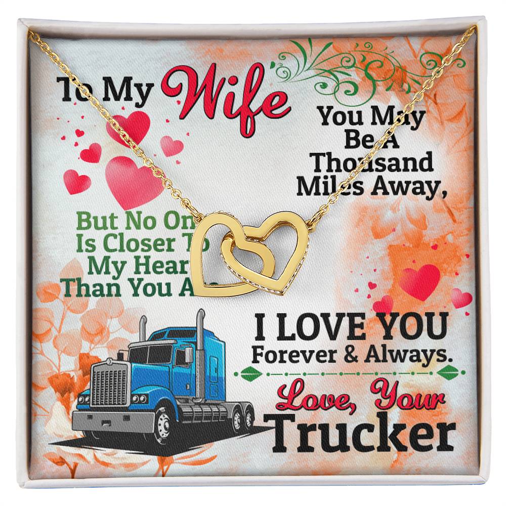 Trucker'S Wife - Interlocking Heart Necklace Interlocking Hearts Necklace