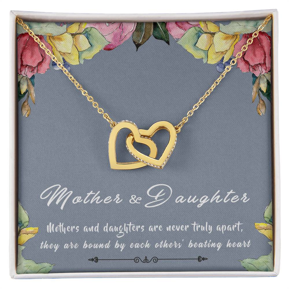 Mother Daughter Heart Interlocking Hearts Necklace