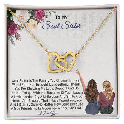Soul Sister Gifts Sister - Necklace Interlocking Hearts Necklace