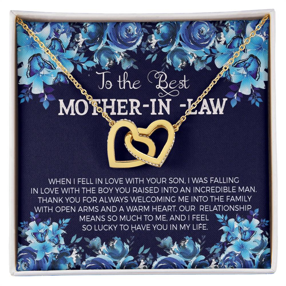 Mother In Law - Hearts Necklace Interlocking Hearts Necklace