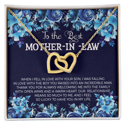 Mother In Law - Hearts Necklace Interlocking Hearts Necklace