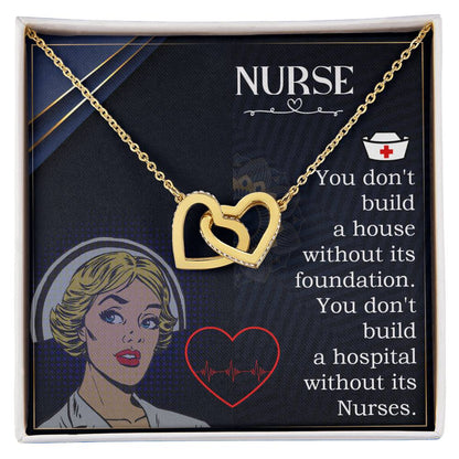 Interlocking Hearts Necklace Nurse Graduation Gift Nurse Gift Nurse Necklace Future Nurse Gift Gift For Nurse