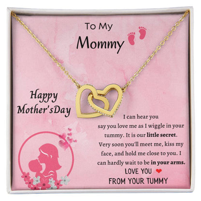 From Your Tummy - 2 Hearts - Necklace Interlocking Hearts Necklace