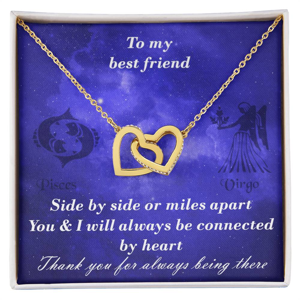 Pisces To Virgo Best Friend Interlocked Hearts Necklace Interlocking Hearts Necklace