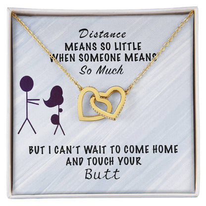 Distance Means So Little Interlocked Hearts Interlocking Hearts Necklace