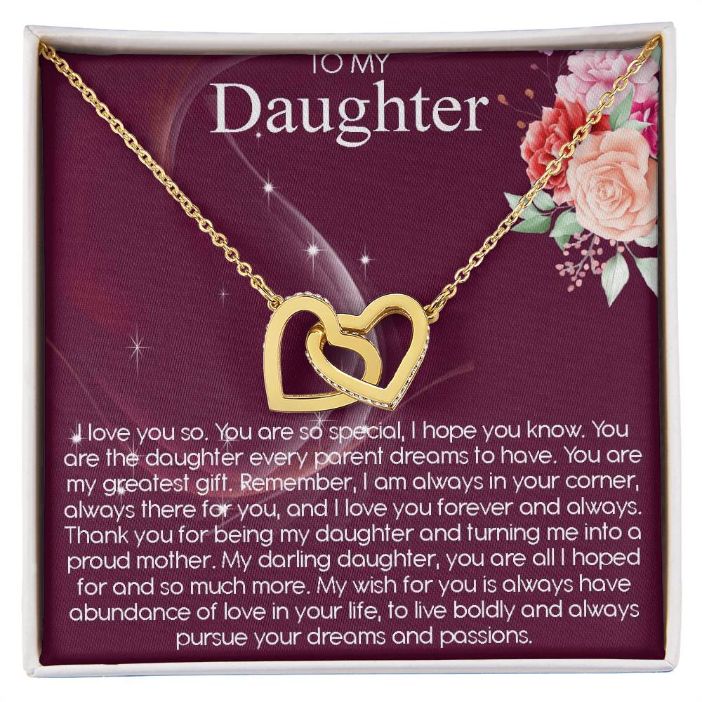 Interlocking Hearts Necklace Daughter Gift From Mom To Daughter Personalized Necklace For Daughter Gift For Daughter From Mom Daughter Gift