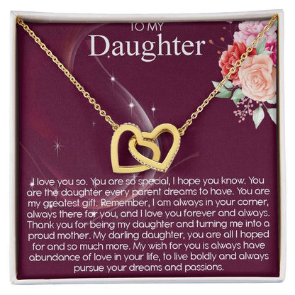 Interlocking Hearts Necklace Daughter Gift From Mom To Daughter Personalized Necklace For Daughter Gift For Daughter From Mom Daughter Gift