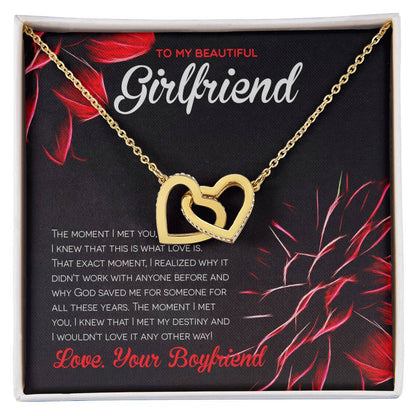 Girlfriend Interlocking Hearts Best Necklace Gift For Valentine'S Day Interlocking Hearts Necklace