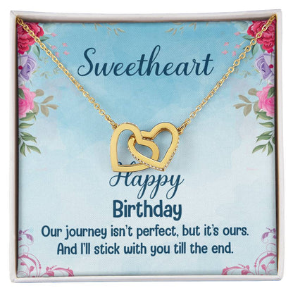 Happy Birthday To My Love - Interlocking Hearts Necklace
