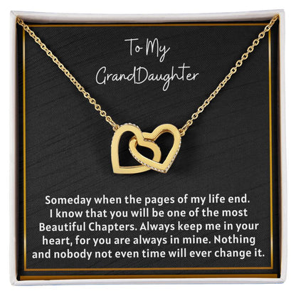 Grand Daughter - Inetrlocking Heart Interlocking Hearts Necklace