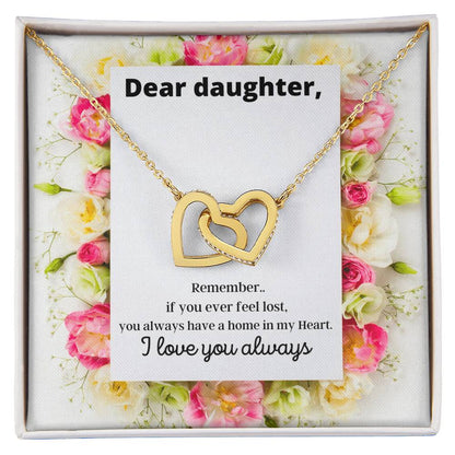 Dear Daughter Interlocking Hearts Necklace