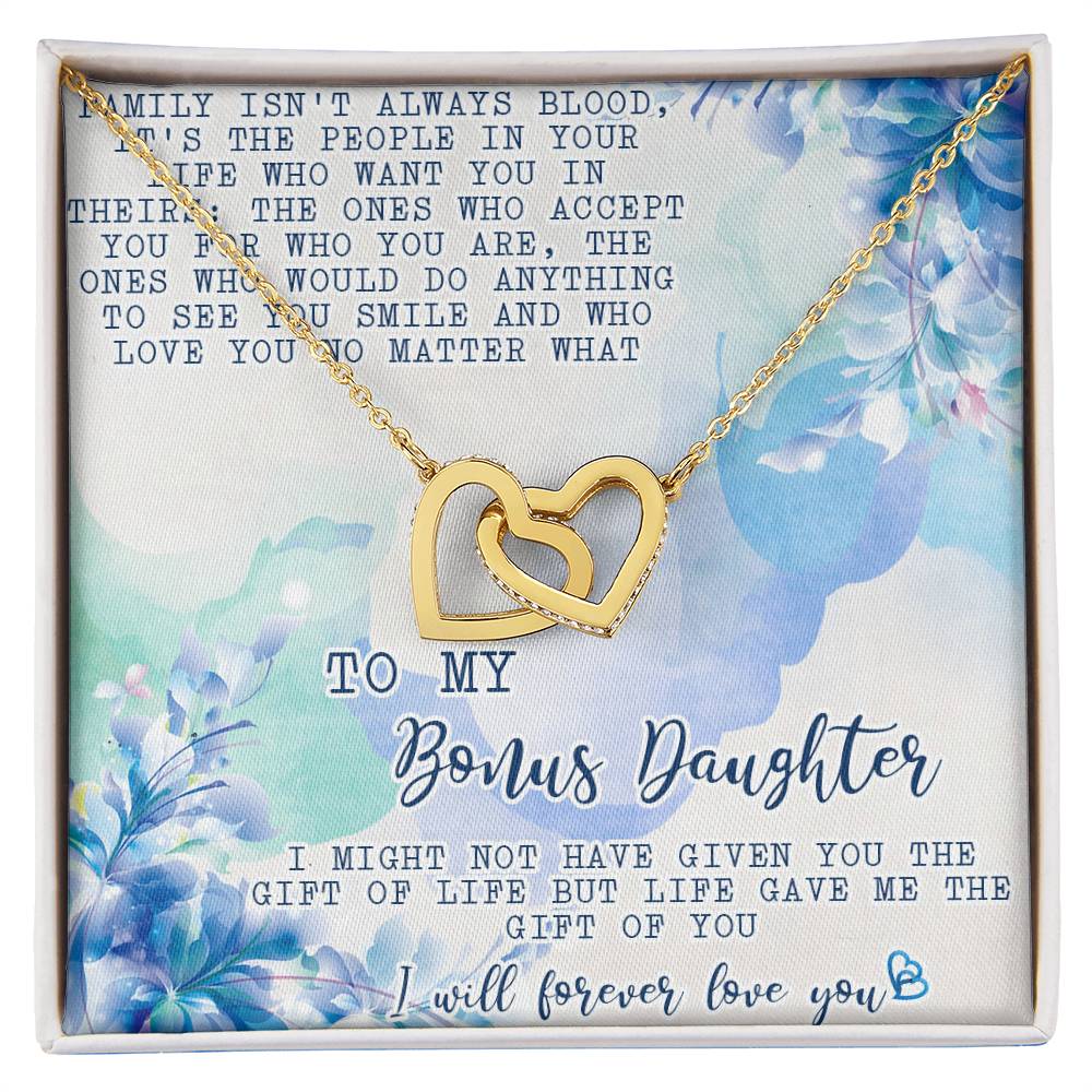 Stepdaughter Necklace Giftpersonalized Bonus Daughter Necklaceinterlocking Hearts Necklace For Stepdaughter Daughter In Law Necklace Gift