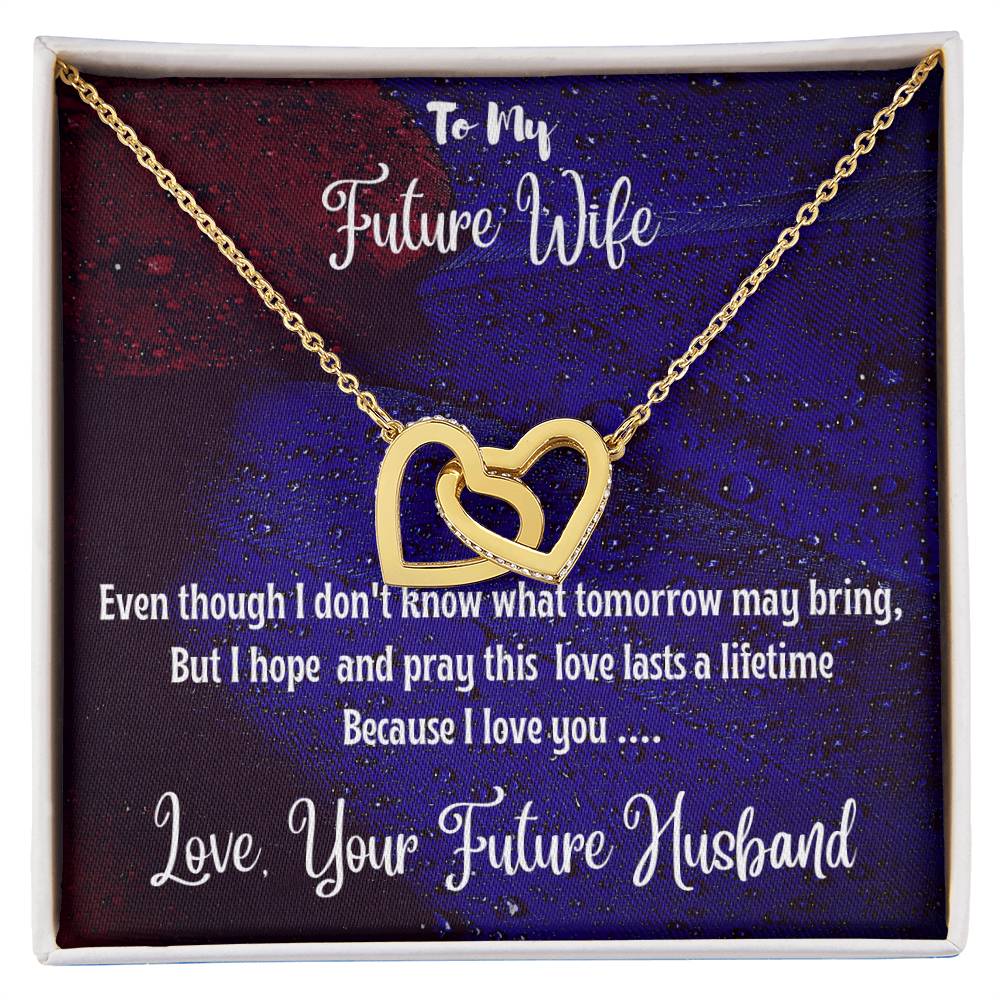 Love You Forever Interlocked Heart Necklace For Future Wife Interlocking Hearts Necklace