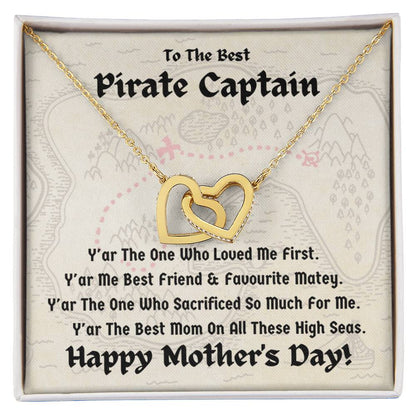 Pirate Captain Mother'S Day Necklace Interlocking Hearts Necklace