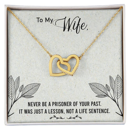 Gift For You My Wife. Interlocking Hearts Necklace