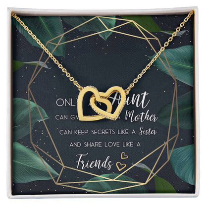 Aunt Necklace Interlocking Heart Necklace For Aunt Aunt Wedding Gift Aunt Of The Bride Personalized Necklace For Aunt Aunt Of The Groom Interlocking Hearts Necklace