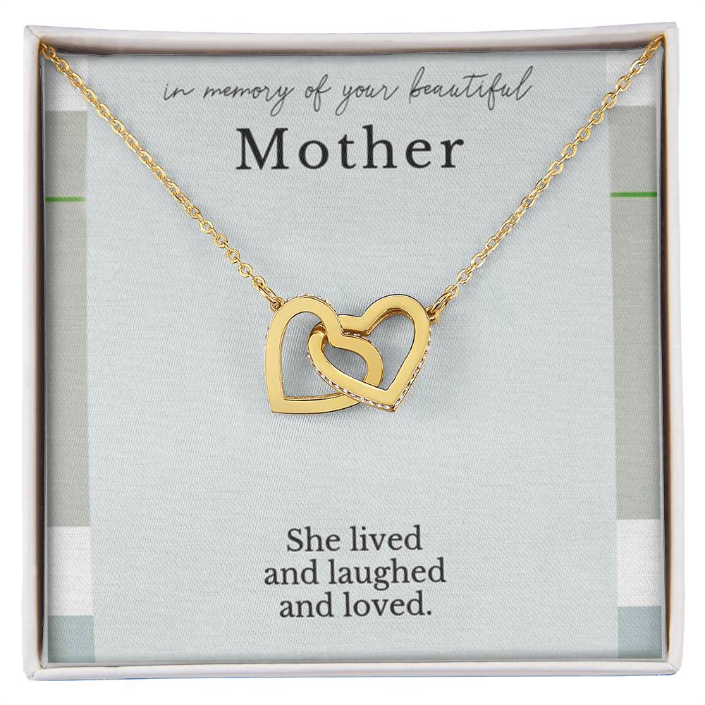 To My Mom Necklace Interlocking Hearts Necklace