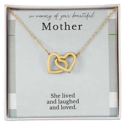 To My Mom Necklace Interlocking Hearts Necklace