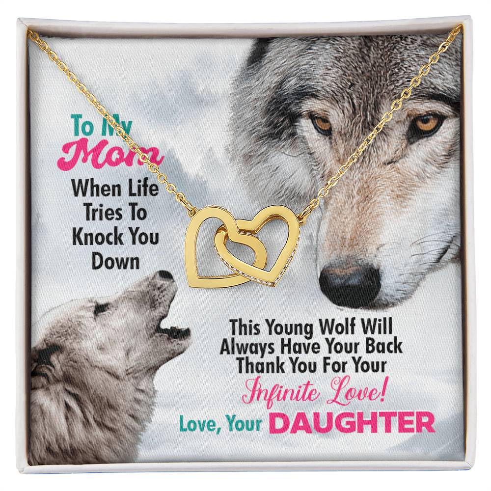 Gift For Mom - Interlocking Heart Necklace Interlocking Hearts Necklace